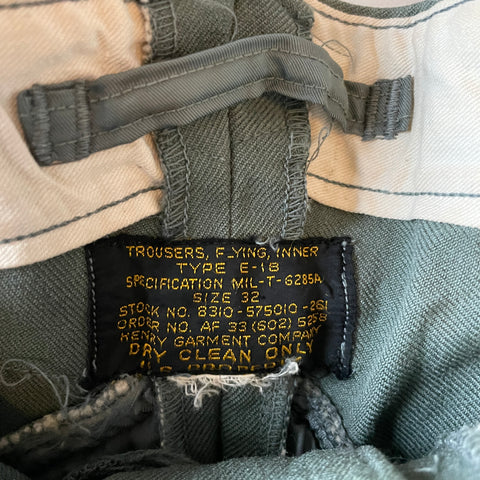 WWII Military USAF E-1B Flying Trousers - 28” x 25”