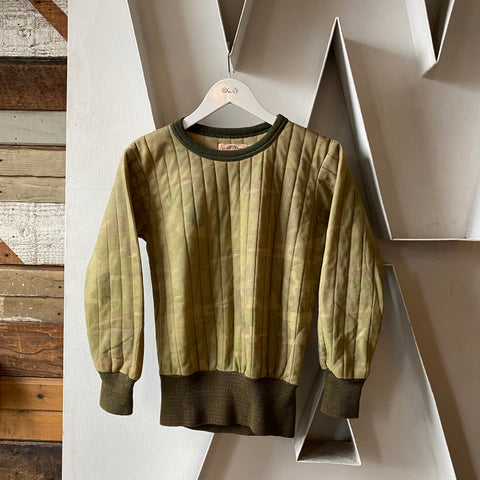 70’s Saf-T-Bak Camo Quilted Sweatshirt - Small