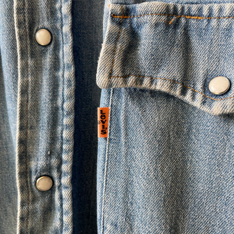 70’s Levi’s Thrashed & Repaired Denim Western Shirt - Medium