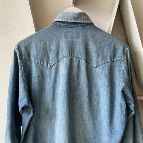 70’s Levi’s Thrashed & Repaired Denim Western Shirt - Medium