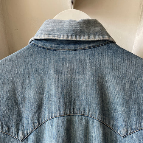 70’s Levi’s Thrashed & Repaired Denim Western Shirt - Medium