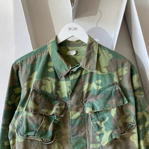 Rip Stop Camo Field Coat - Small Long
