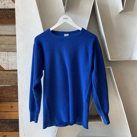 90's Blue Thermal Shirt - XL