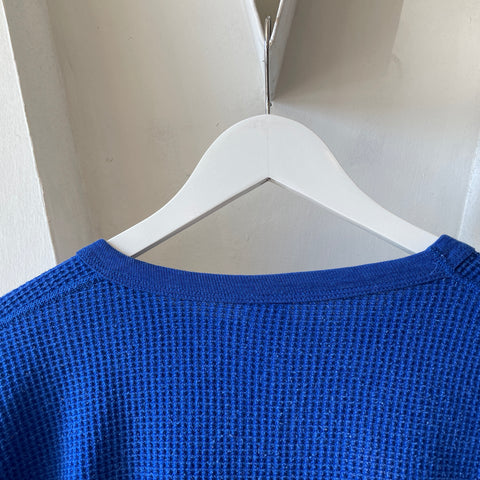 90's Blue Thermal Shirt - XL
