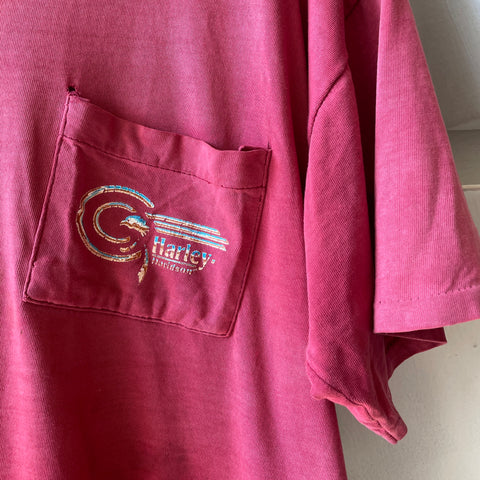 Thrashed 90's Harley Pocket Tee - Large