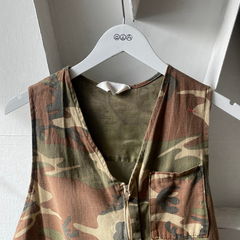 70's Camo Hunting Vest - Large