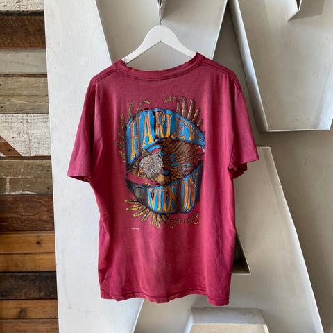Thrashed 90's Harley Pocket Tee - Large