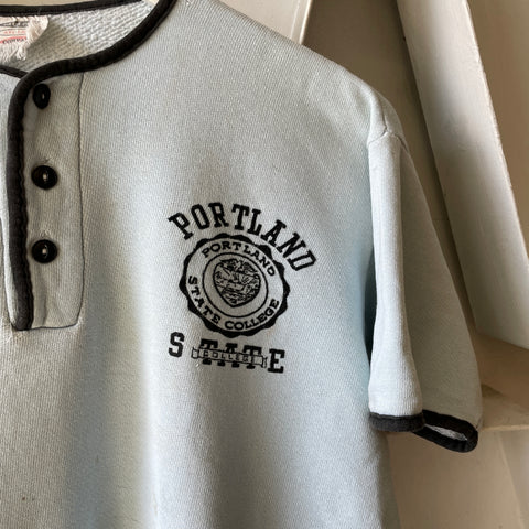 50’s Portland State College Short Sleeve Sweatshirt - Medium