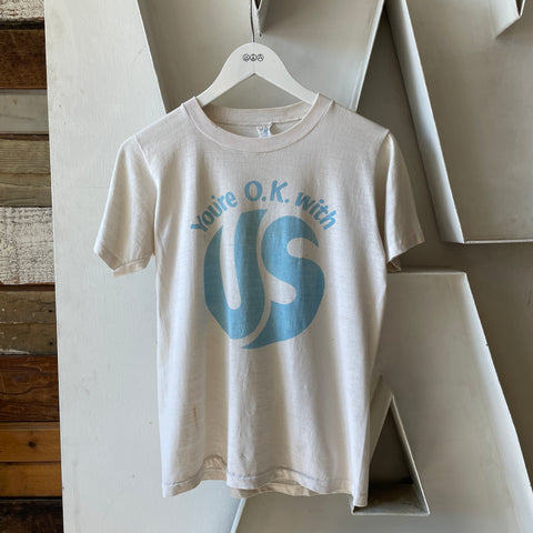 1970 Ok With Us UK Pop Tee - Medium