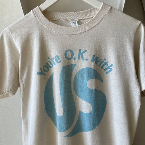 1970 Ok With Us UK Pop Tee - Medium