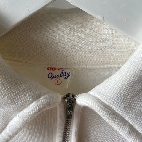 50's Quarter Zip Sweatshirt - Large