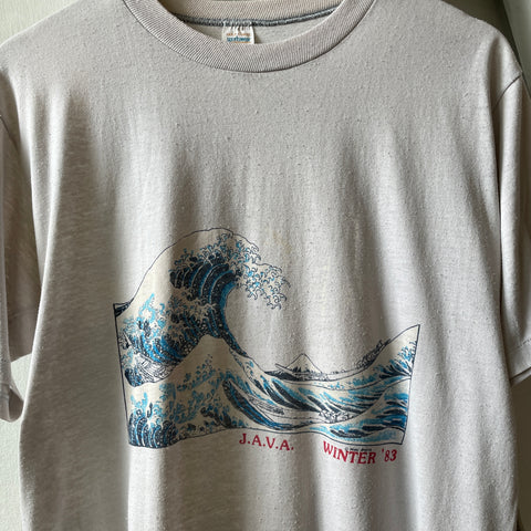 80's Great Wave Art Tee - Large