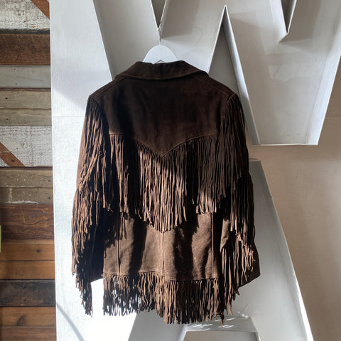 70's Joo-Kay Leather Fringe Jacket - Medium