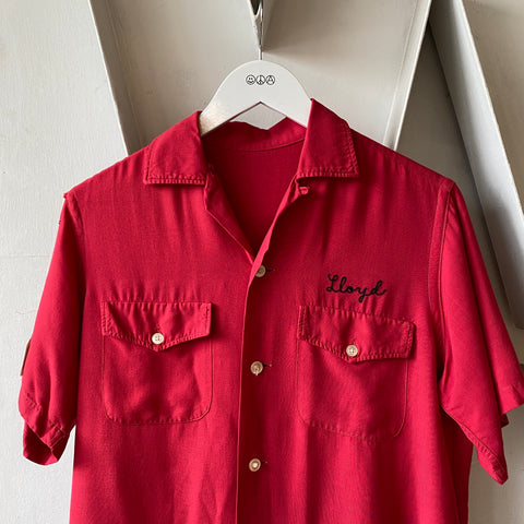 60's Rayon Ford Button Up - Small