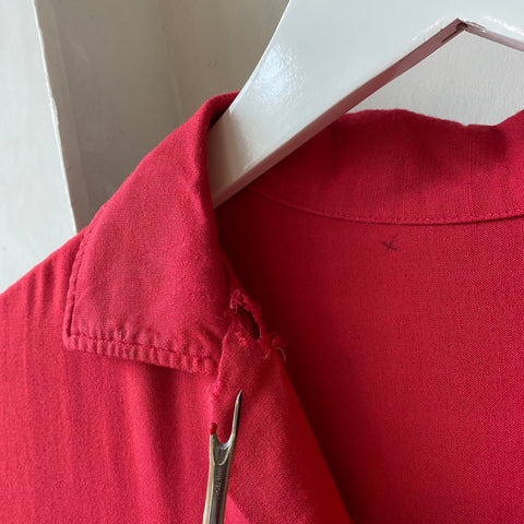 60's Rayon Ford Button Up - Small