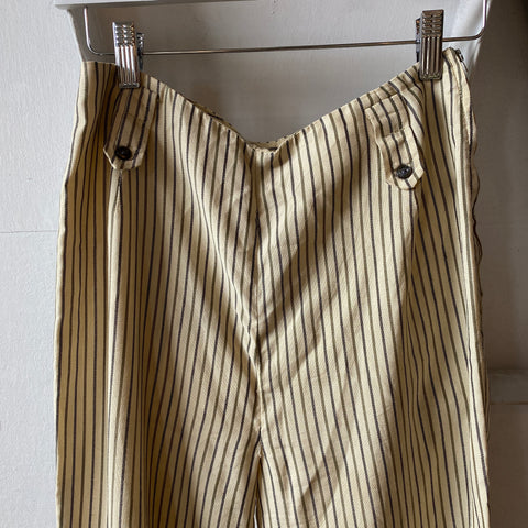 60’s Striped Side Zip Trousers - 26” x 25.5”
