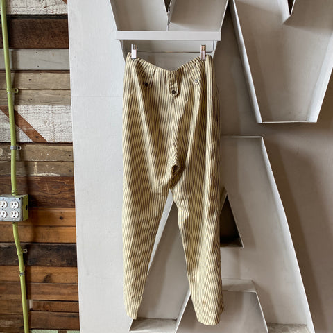60’s Striped Side Zip Trousers - 26” x 25.5”
