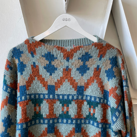 50’s Jantzen Patterned Wool Sweater - XL