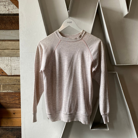 70’s Contrast Stitch Raglan Crewneck - XS