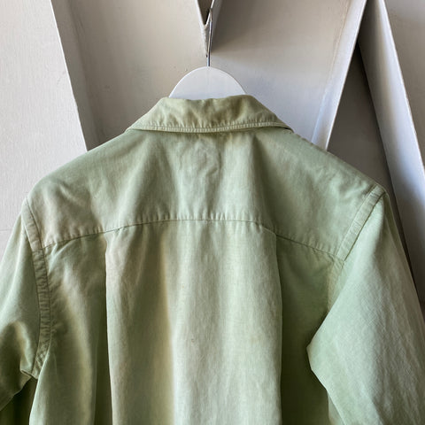 60's Corduroy Camp Collar Shirt - Medium
