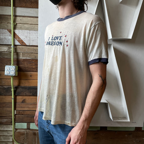 70’s Thrashed Oregon Ringer - Large