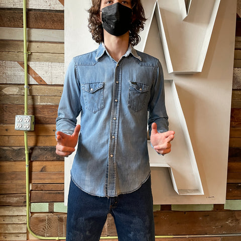 70’s Wrangler Denim Western Shirt - Small