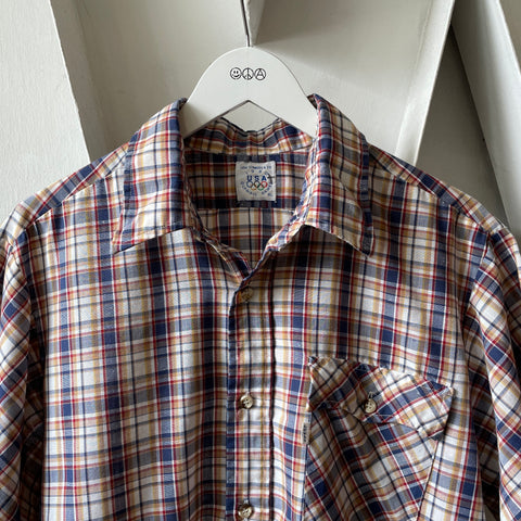 80's Levi's Olympic Button Up - XL