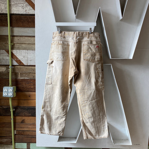 80's Round House Painter Dungarees - 35” x 26”