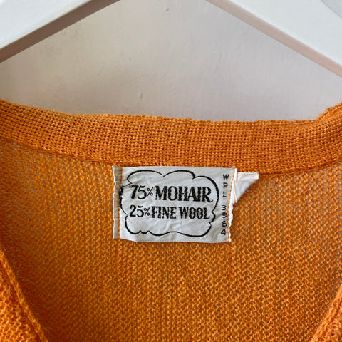 60’s Patterned Mohair Cardigan - Medium