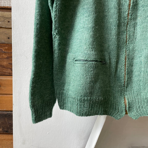 60’s Wool Zip Sweater - Medium
