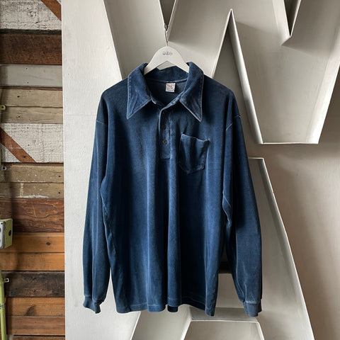 70’s Velvet Pullover Rugby - XXL