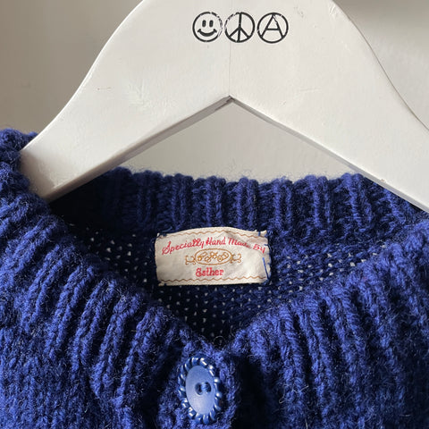 70’s Esther Made Knit Cardigan - Small
