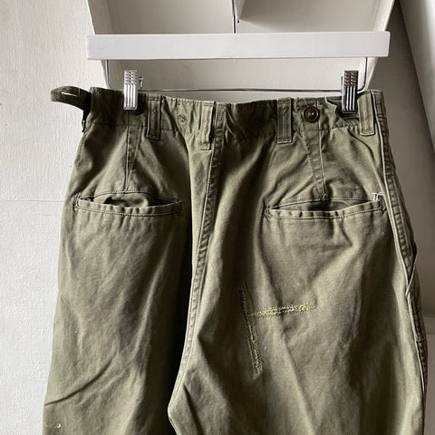 WW2 M-43 Cotton OD Field Trousers - 30” x 29”