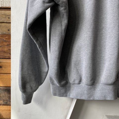 80's Lands End Collared Sweatshirt - Large