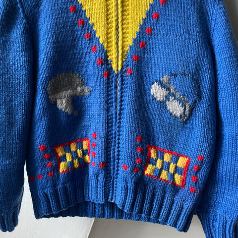 50’s Motorcycle Cowichan Sweater - Large