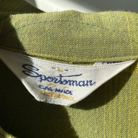 60’s Sportsman Plaid Loop Collar - Large