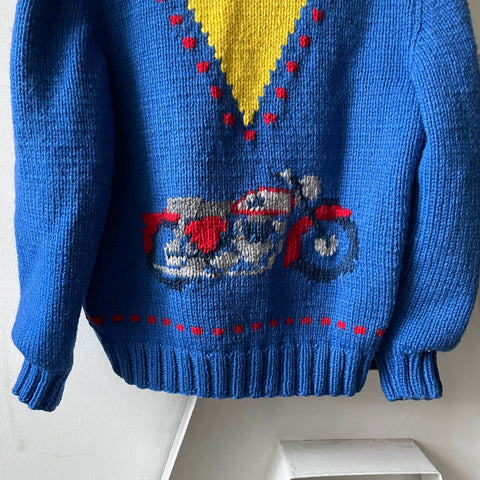 50’s Motorcycle Cowichan Sweater - Large