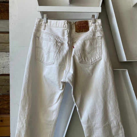 90’s White Levi’s 501 - 30” x 29”