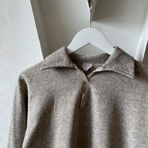 60’s Heather 1/4 Zip Sweat - Large
