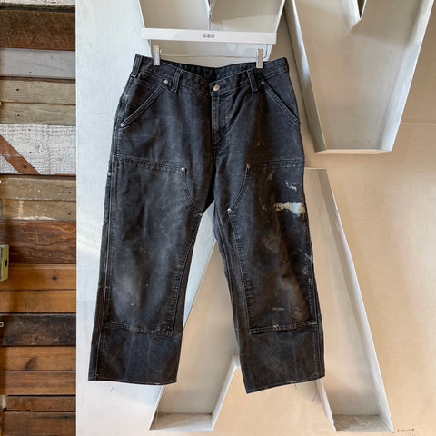 90’s Thrashed Cropped Carhartt Dungarees - 33” x 23”