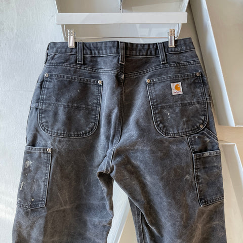 90’s Thrashed Cropped Carhartt Dungarees - 33” x 23”