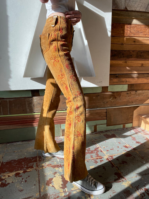 60's Leather Pants - 30” x 33”