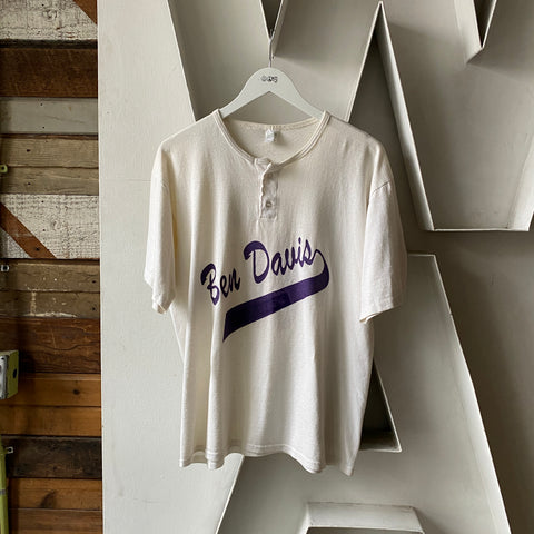 80's Ben Davis Henley Tee - Large