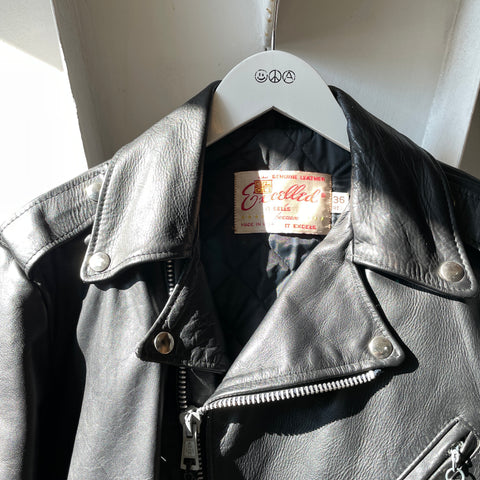 80’s Leather Moto Jacket - Medium