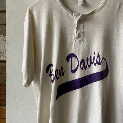 80's Ben Davis Henley Tee - Large