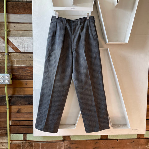 50’s Striped Pleated Trousers - 30” x 29”