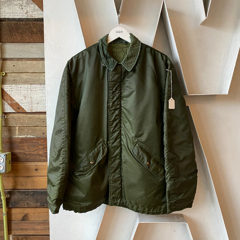 70’s Stenciled Impermeable Deck Jacket - Large