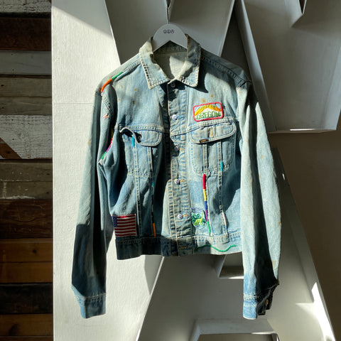 70’s Lee Patched Denim Jacket - Medium