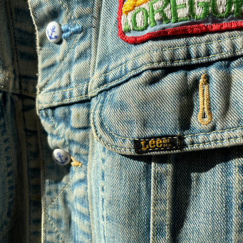 70’s Lee Patched Denim Jacket - Medium