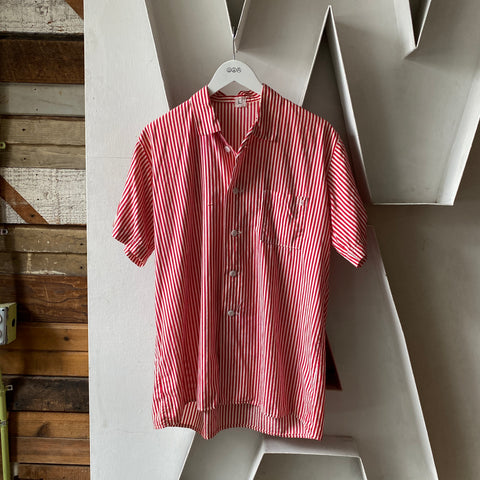 70's Striped Work Shirt - Large